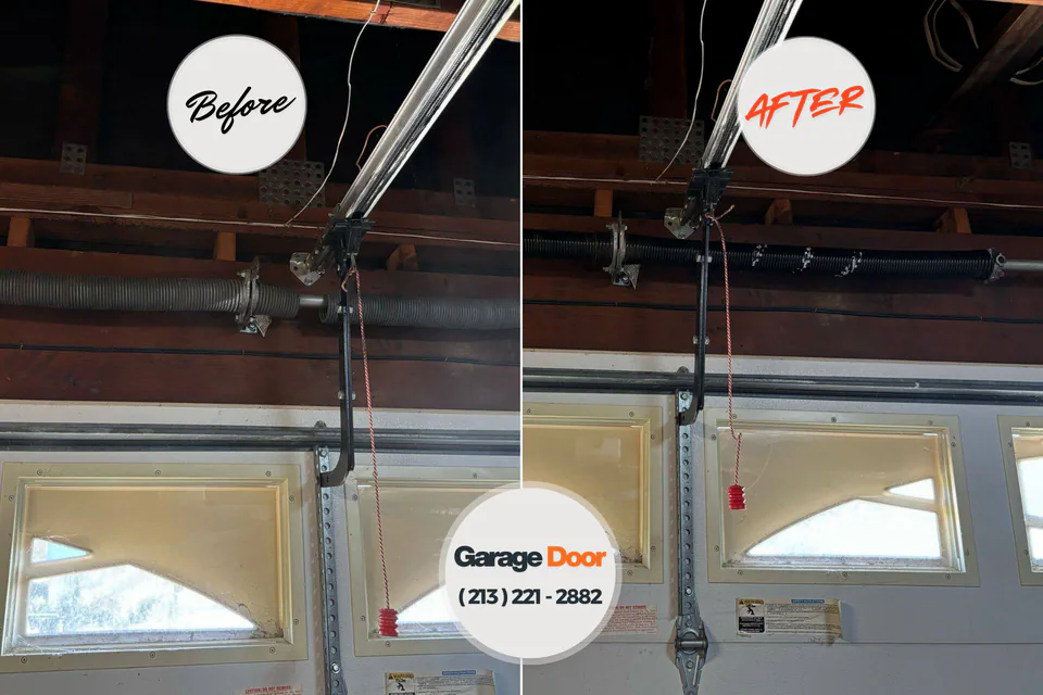 Before and after: garage door repair White Horse, NJ